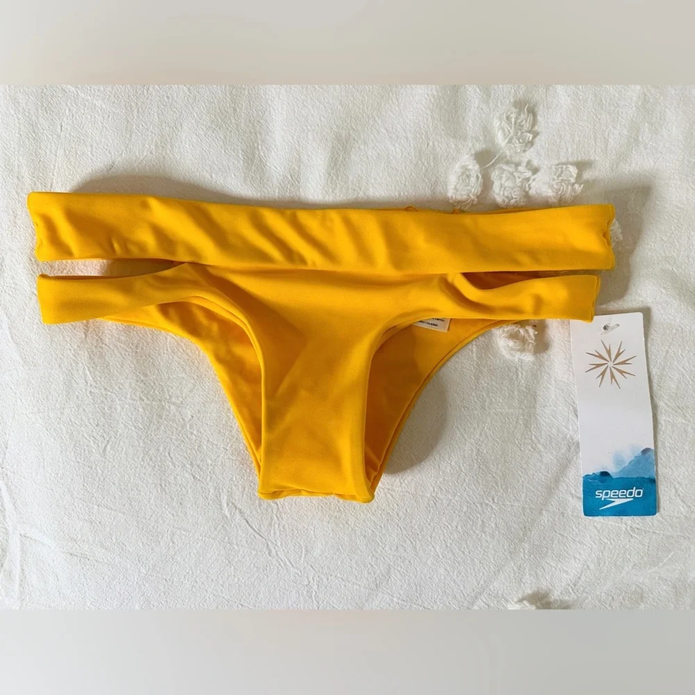NWT Speedo Trinity Hipster Bikini Bottom - Mango - XS - Picture 5 of 9